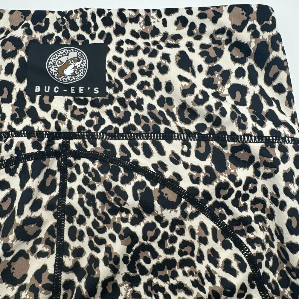 BUC-EE'S | Women's XS Leopard Print Ankle Length Athletic Leggings Pockets Texas